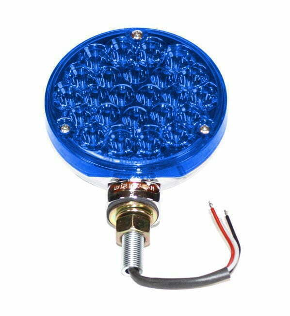 CHROME L.E.D. TAILLIGHT / BLUE / EACH Dan's Performance Parts